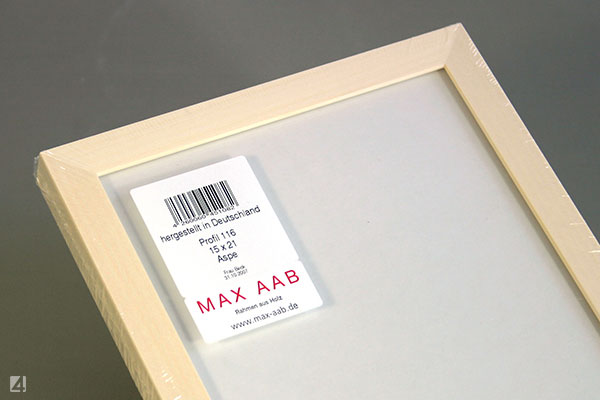Produktaufkleber, Bilderrahmen-Hersteller, product label, picture frame manufacturer